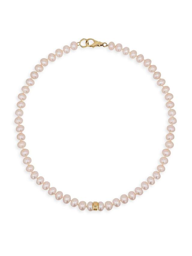 Womens 14K Yellow Gold & Freshwater Pearl Necklace Product Image