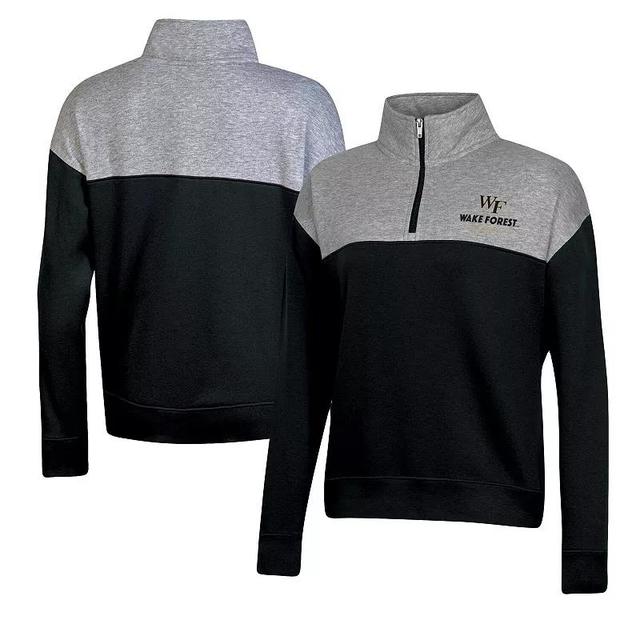 Womens Champion Black Cincinnati Bearcats Color-Blocked Quarter-Zip Sweatshirt Product Image