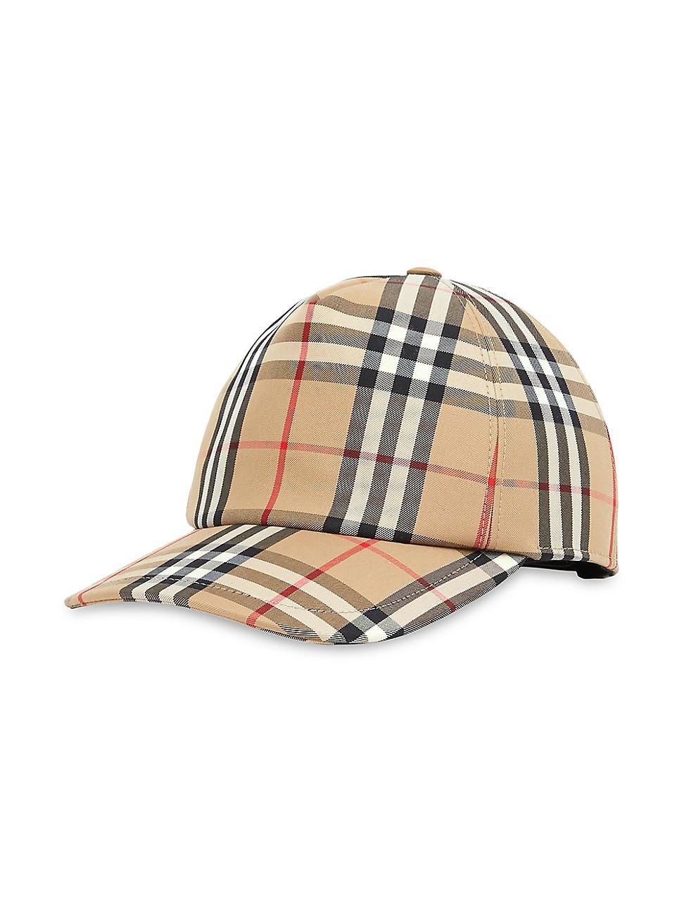 Mens Check Baseball Cap Product Image