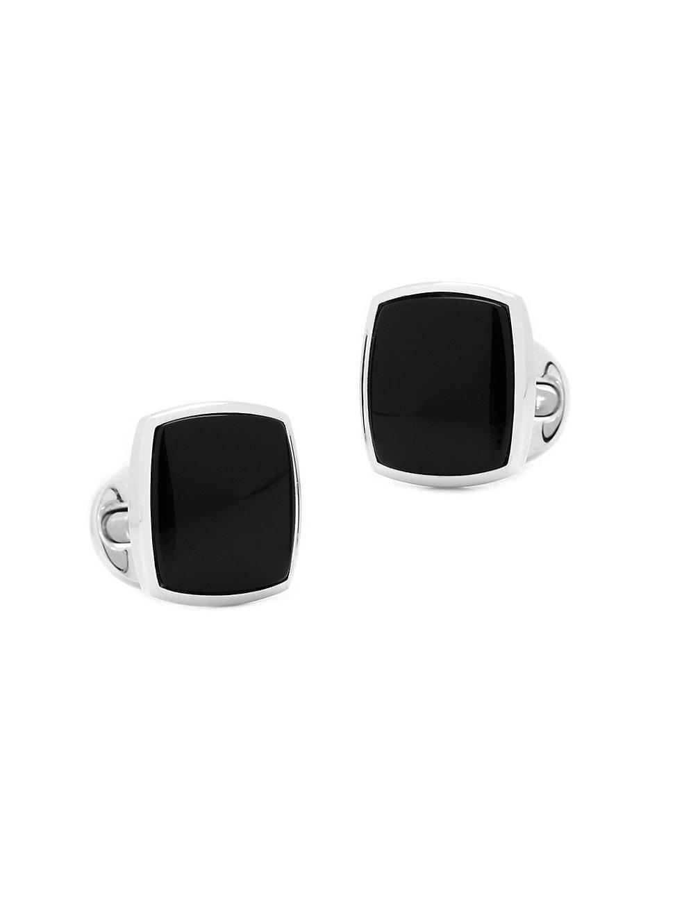 Cushion Cut Onyx Cuff Links, Black Product Image