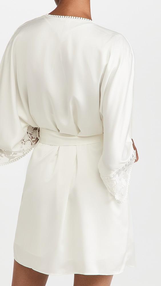 Flora Nikrooz Kylie Charmeuse Wrap with Lace | Shopbop Product Image