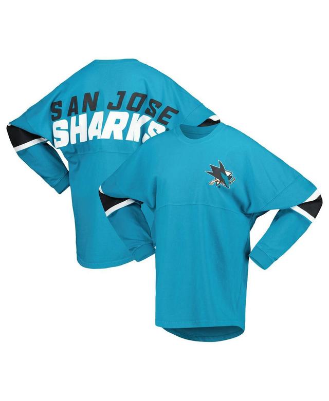 Womens Fanatics Teal San Jose Sharks Jersey Long Sleeve T-shirt Product Image