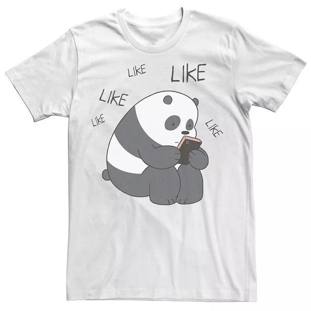 Mens Cartoon Network We Bare Bears Like Like Like Texting Graphic Tee Product Image