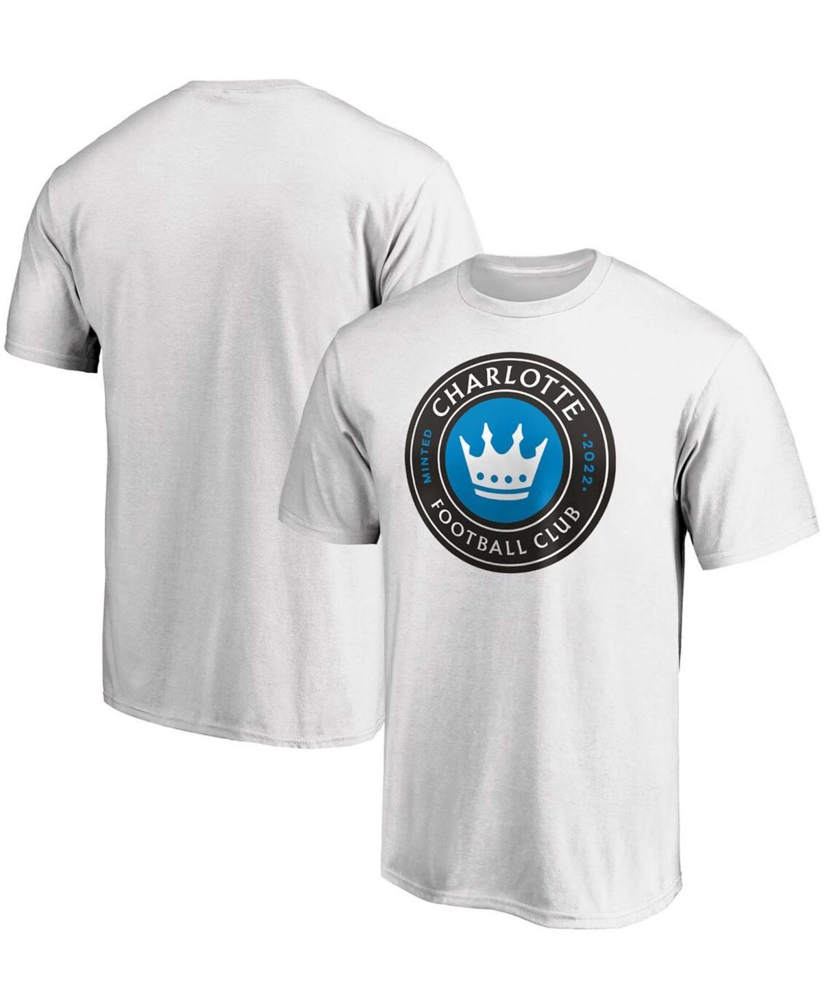 Mens White Charlotte Fc Primary Logo Team T-shirt Product Image