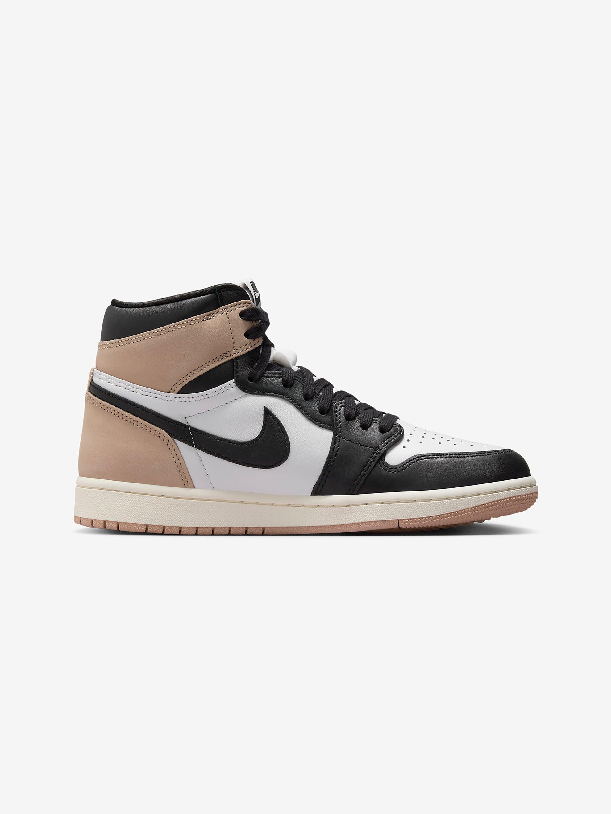 Women's Air Jordan 1 Retro High OG (BLACK/LEGEND MD BROWN-WHITE-SAIL) Female Product Image