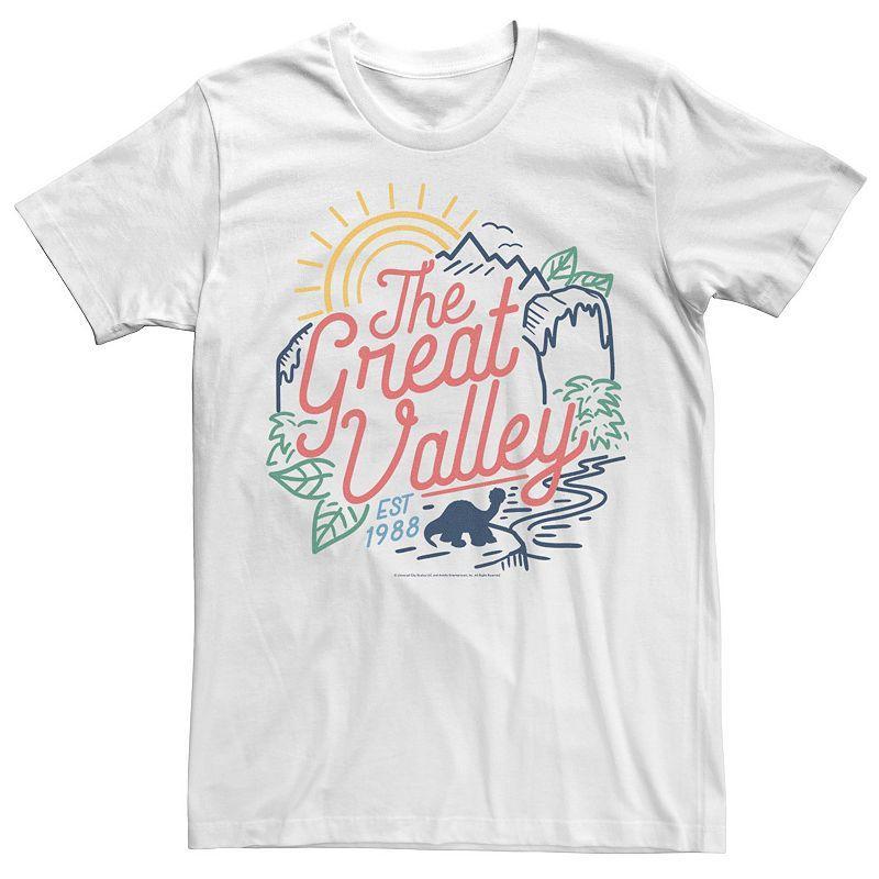 Mens Land Before Time The Great Valley Est. 1988 Outline Portrait Tee Product Image