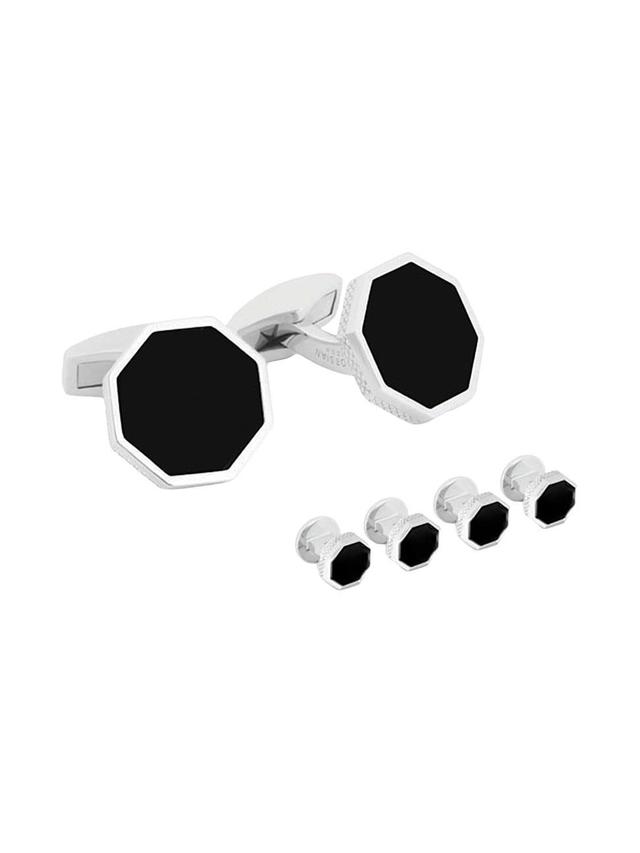 Mens London Eye 6-Piece Onyx Cufflink & Stud Set Product Image