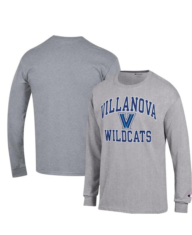 Mens Champion Heather Gray Villanova Wildcats High Motor Long Sleeve T-shirt Product Image