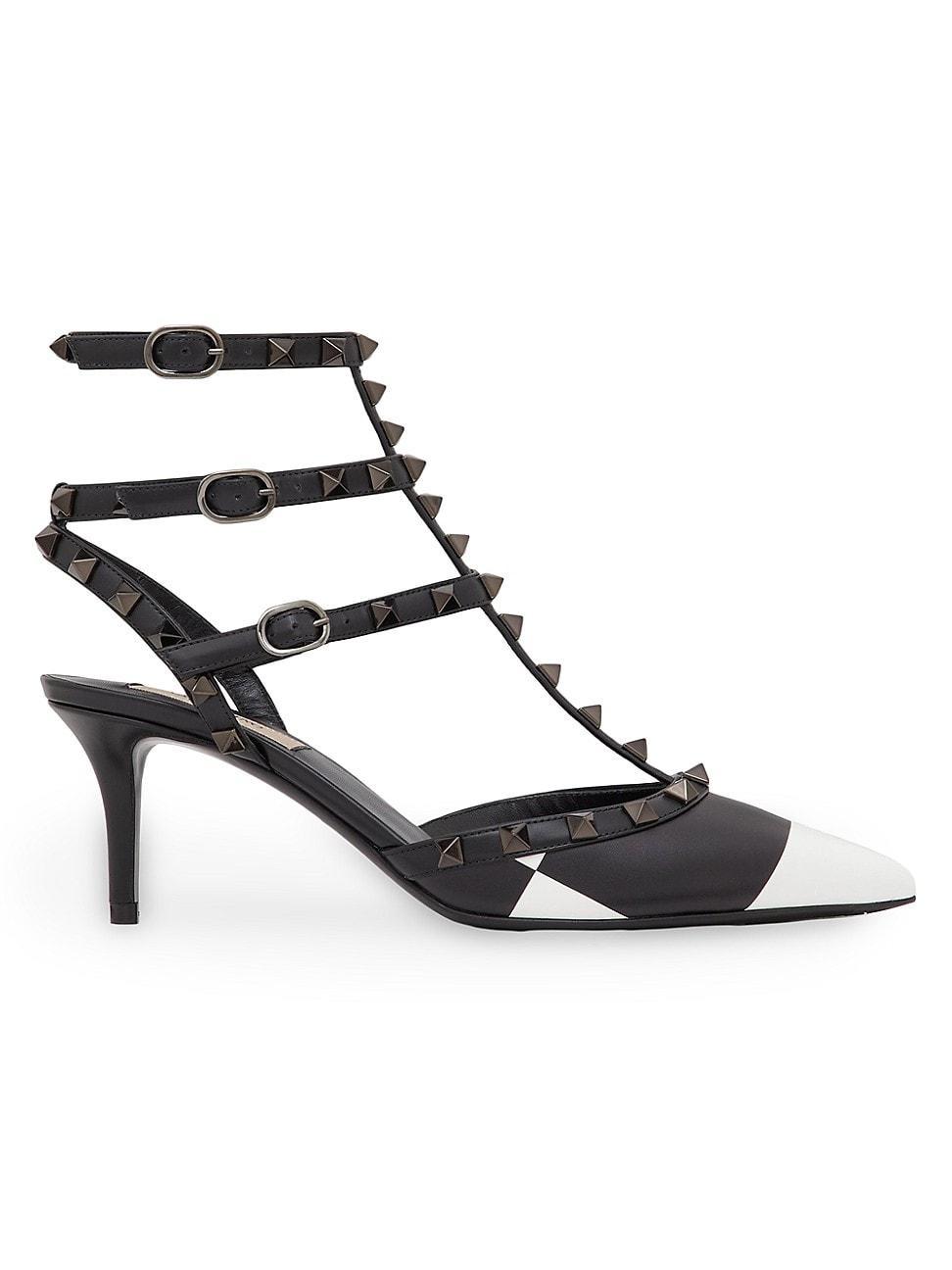 Valentino Garavani Rockstud Pointed Toe T-Strap Pump Product Image