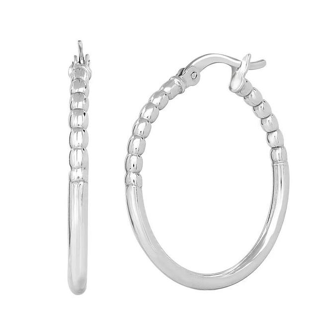 Silver Treasures Sterling Silver Round Hoop Earrings, One Size Product Image