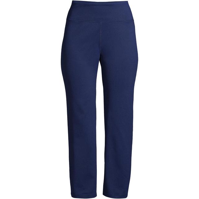 Womens Lands End UPF 50 Active Capri Yoga Pants Deep Blue Product Image