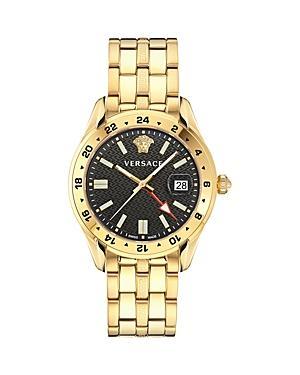 Versace Mens Swiss Greca Time Gmt Two-Tone Stainless Steel Bracelet Watch 41mm Product Image