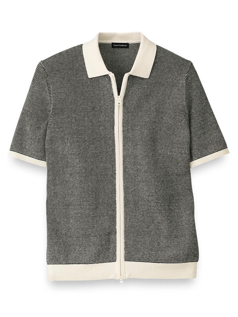 Cotton Full Zip Polo Product Image