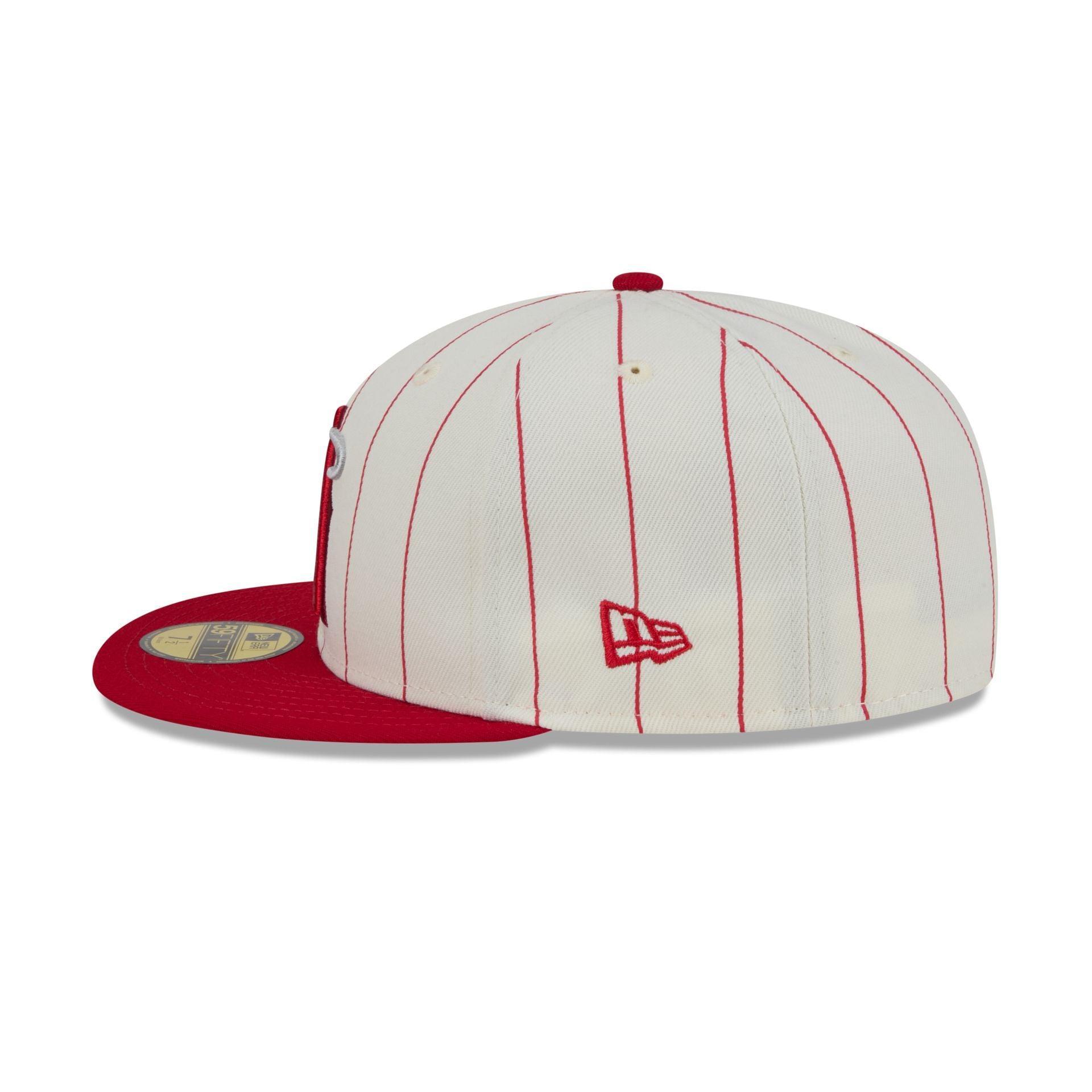 Los Angeles Angels Throwback Pinstripe 59FIFTY Fitted Hat Male Product Image