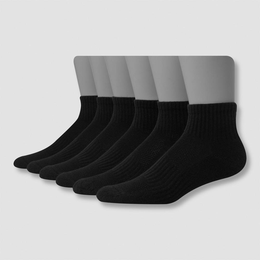 Mens Hanes Premium Performance Cushioned Ankle Socks 6pk 6-12 Product Image