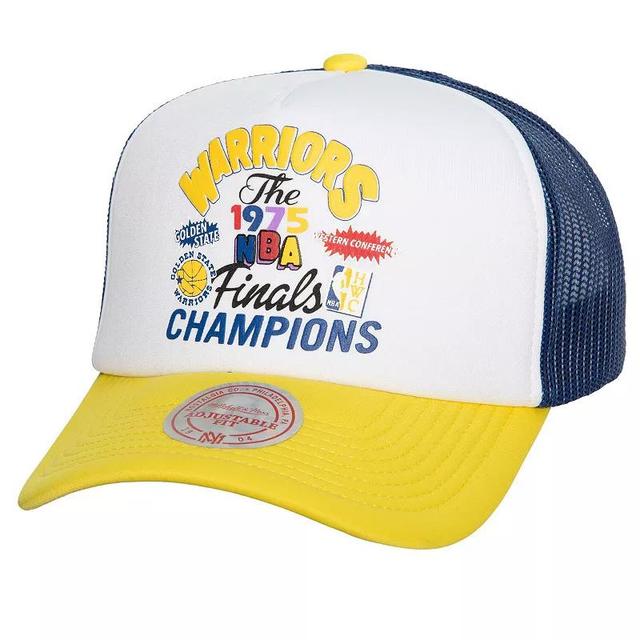 Mens Mitchell & Ness Golden State Warriors Hardwood Classics SOUL Champs Fest Trucker Adjustable Hat Product Image