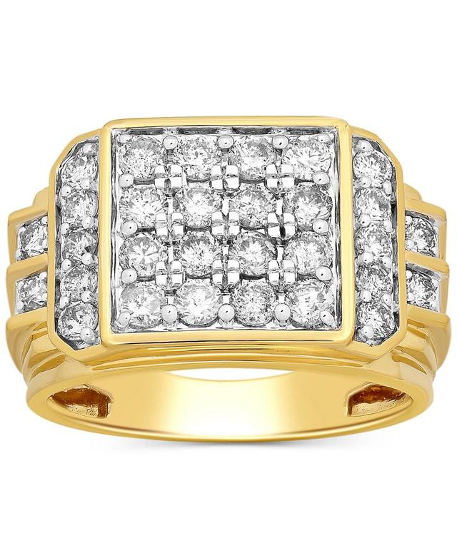 Mens Diamond Multi Cluster Ring (2 ct. t.w.) in 10k Gold Product Image