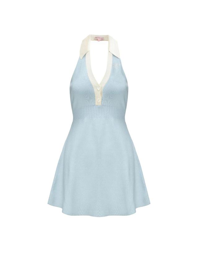 Samantha Knit Dress (Blue) Product Image