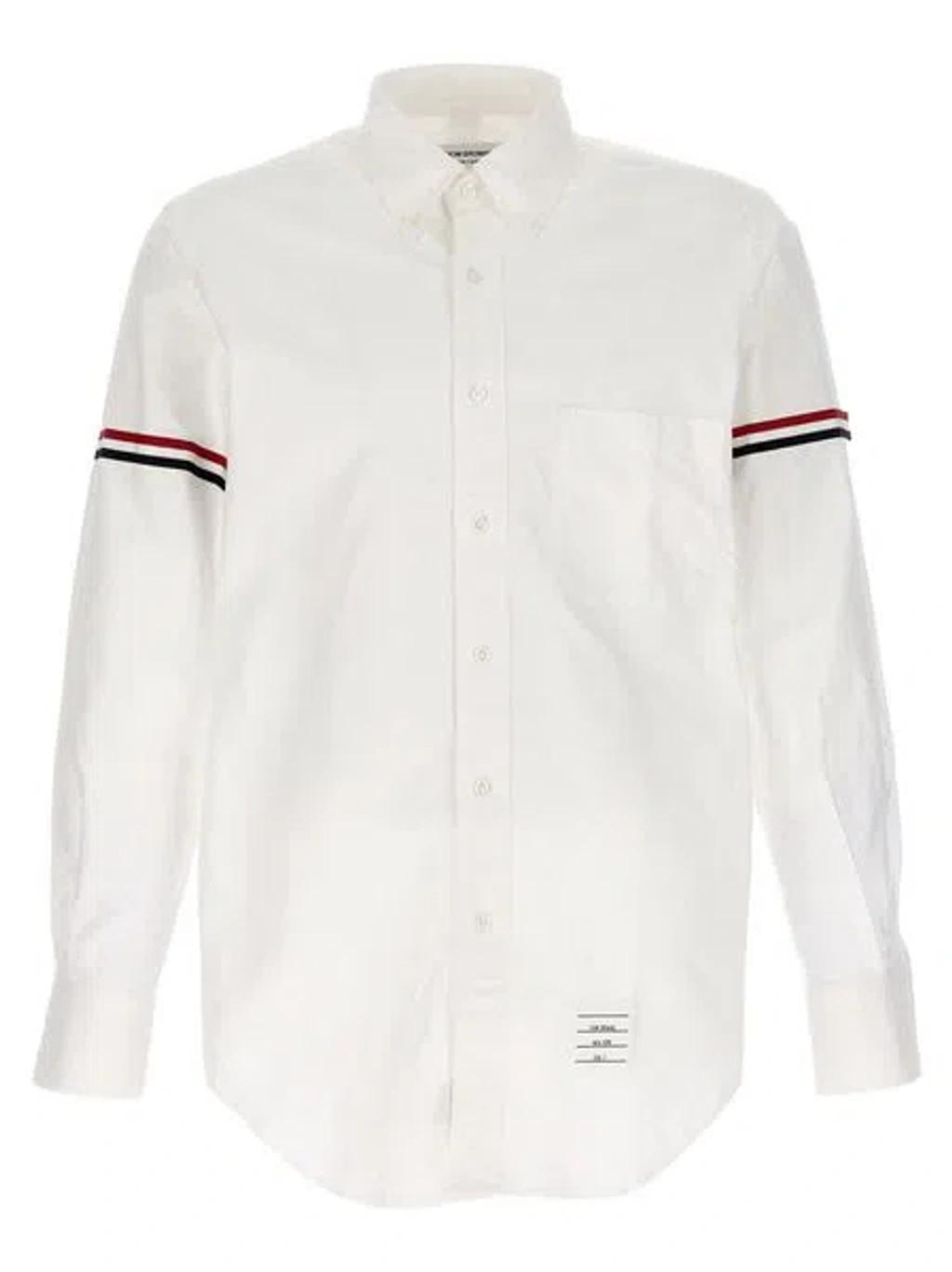 Men's Cotton Button-down Shirt In White product image