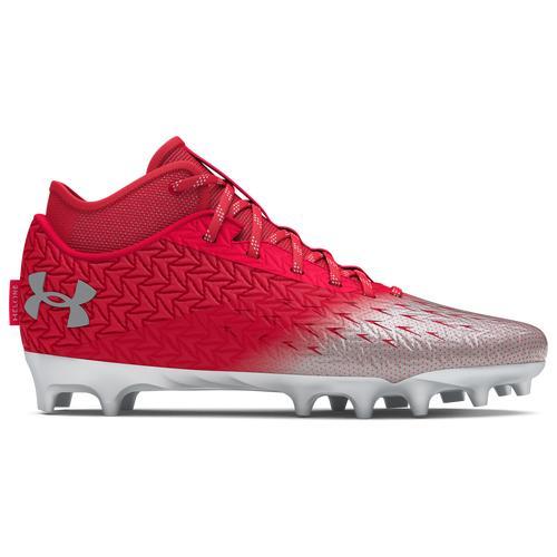 Under Armour Mens Under Armour Spotlight Clone 4.0 MC - Mens Football Shoes White/Metallic Silver/Metallic Silver Product Image