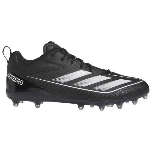 adidas adizero Spark White/Black) Men's Cleated Shoes Product Image