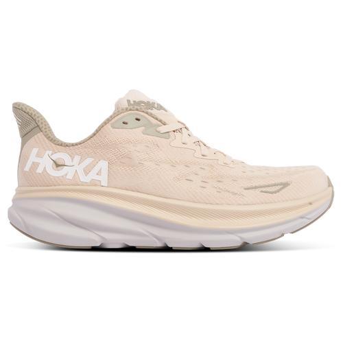 Hoka Mens Clifton 9 Running Sneakers in White Product Image