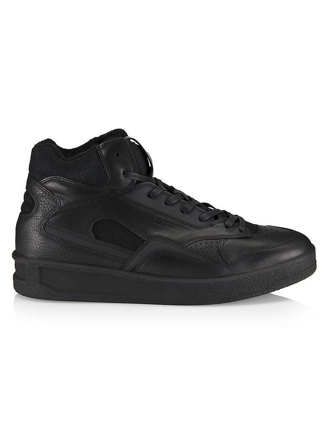 Mens Leather High-Top Sneakers Product Image