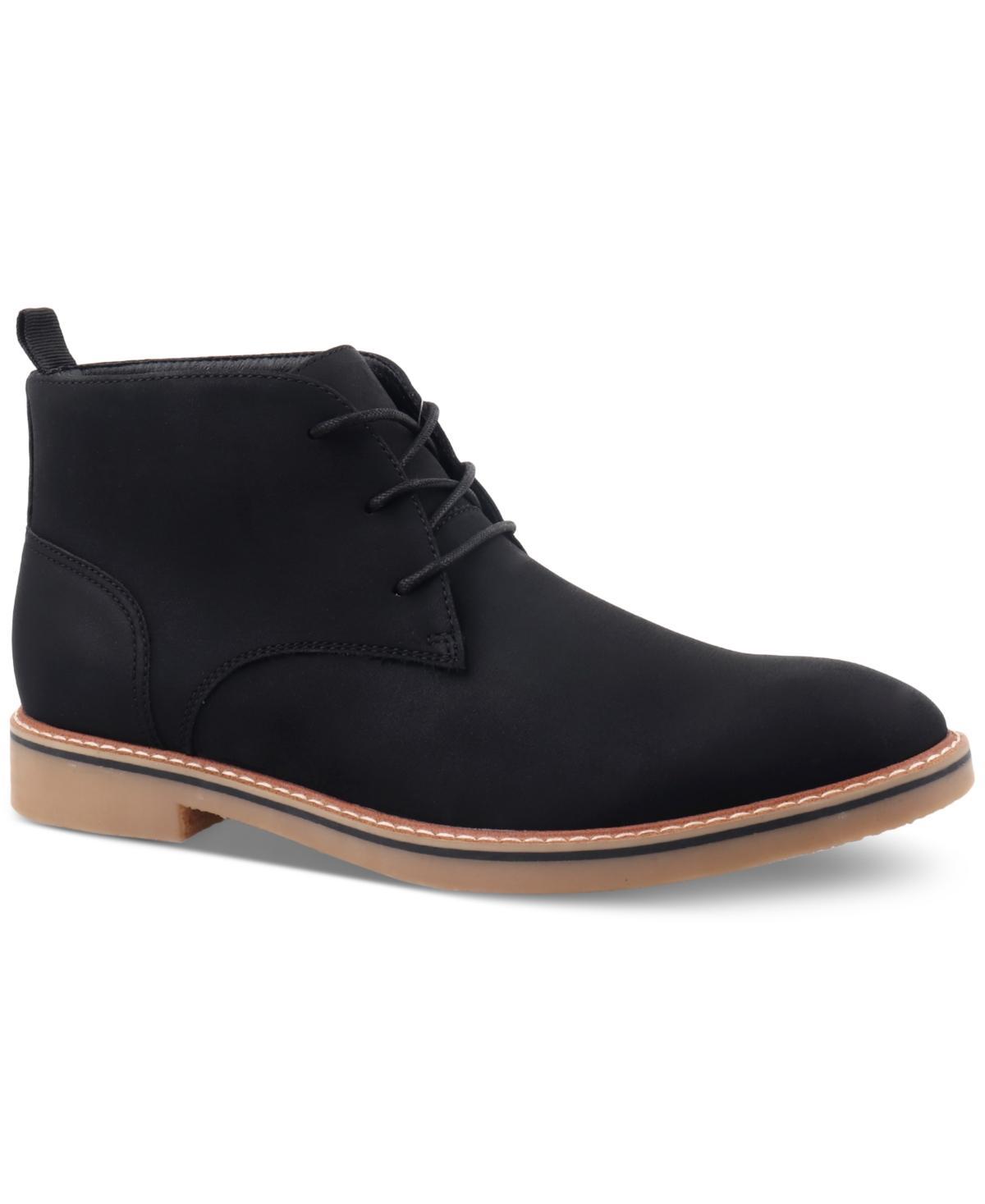 Alfani Mens Faux-Leather Lace-Up Chukka Boots, Created for Macys Mens Shoes Product Image