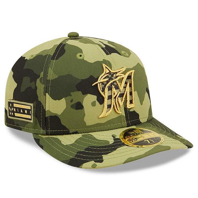 Mens New Era Camo Miami Marlins 2022 Armed Forces Day On-Field Low Profile 59FIFTY Product Image