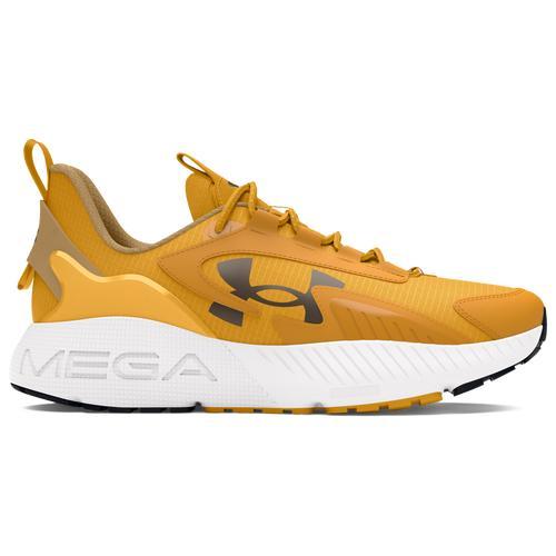 Under Armour Mens Under Armour Hovr Mega 2 Movement - Mens Running Shoes Golden Yellow/Camel/Gridiron Brown Product Image