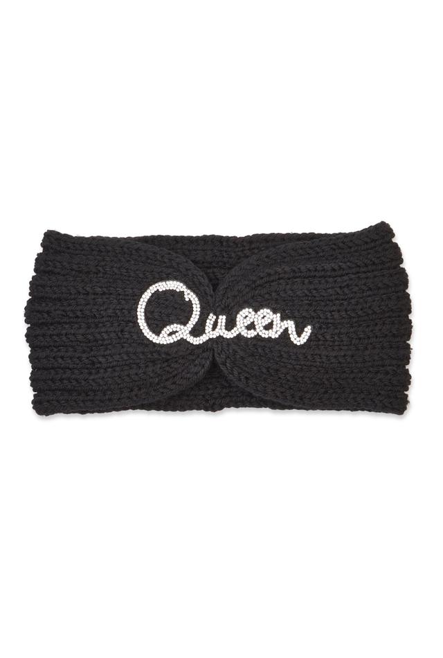 Queen Rhinestone Crochet Headband Female Product Image