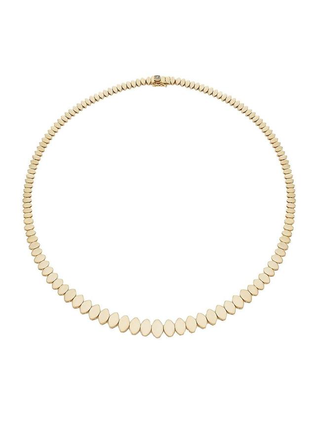 Womens 14K Yellow Gold Marquise-Link Necklace Product Image