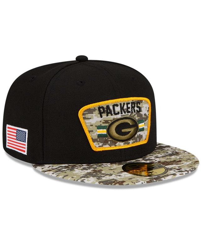 Mens New Era /Camo Green Bay Packers 2021 Salute To Service 59FIFTY Fitted Hat Product Image