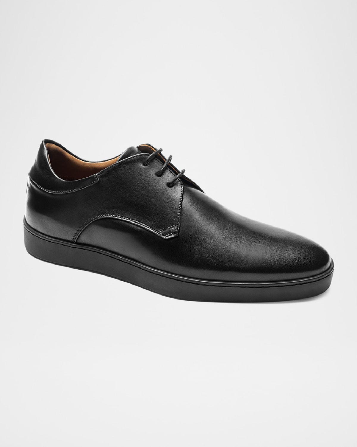 Mens Prato Leather Rubber-Sole Derby Shoes Product Image