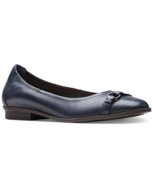 Clarks Womens Lyrical Sky O-Ring Strapped Ballet Flats Product Image