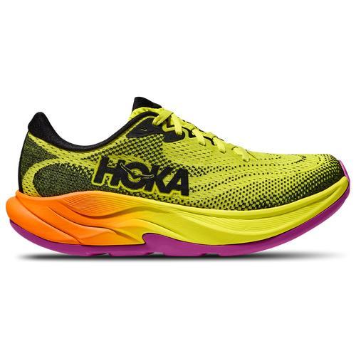 HOKA Mens Rincon 4 - Running Shoes Black/Orange/Citrus Product Image