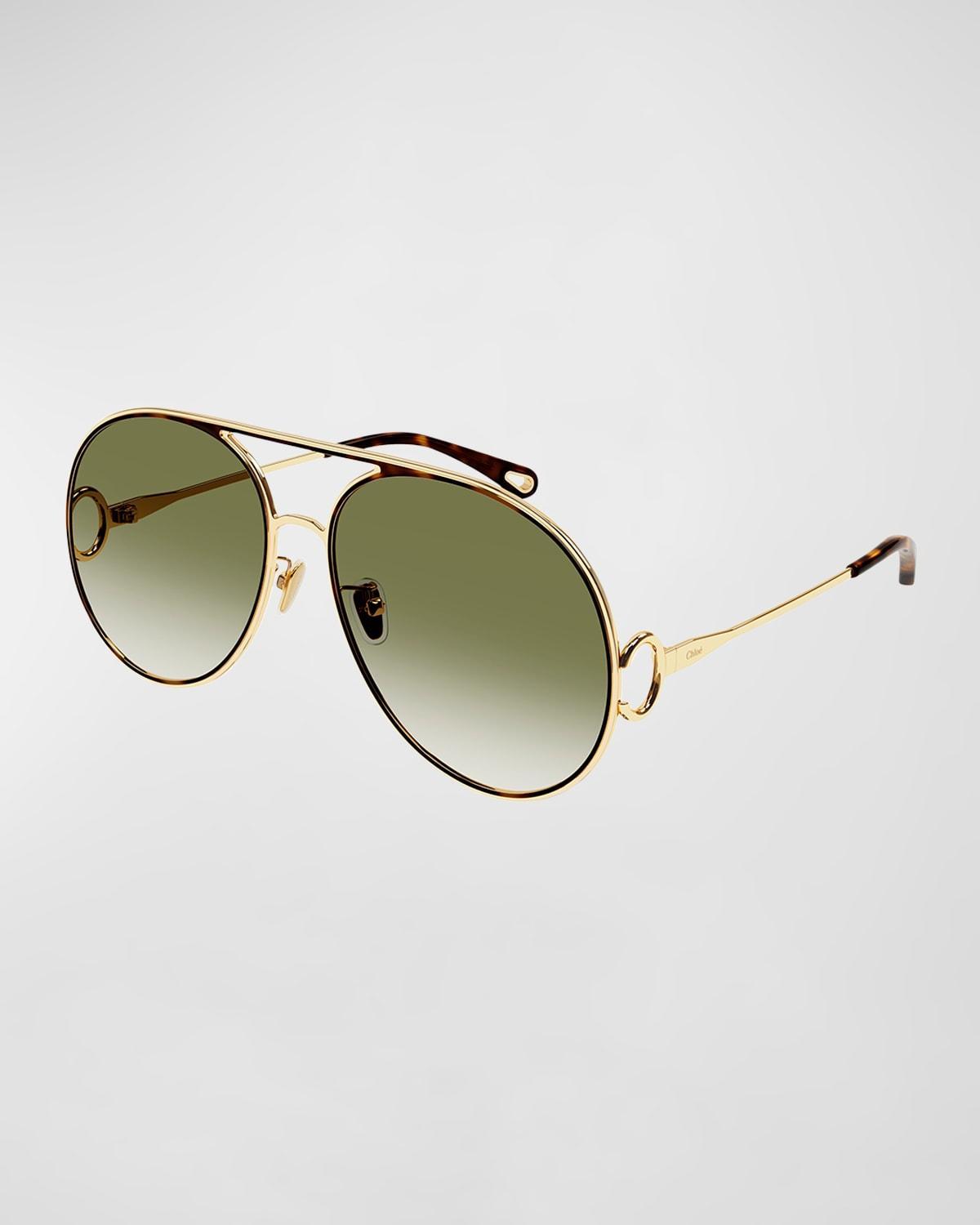 Womens Austine 61MM Pilot Metal Sunglasses Product Image