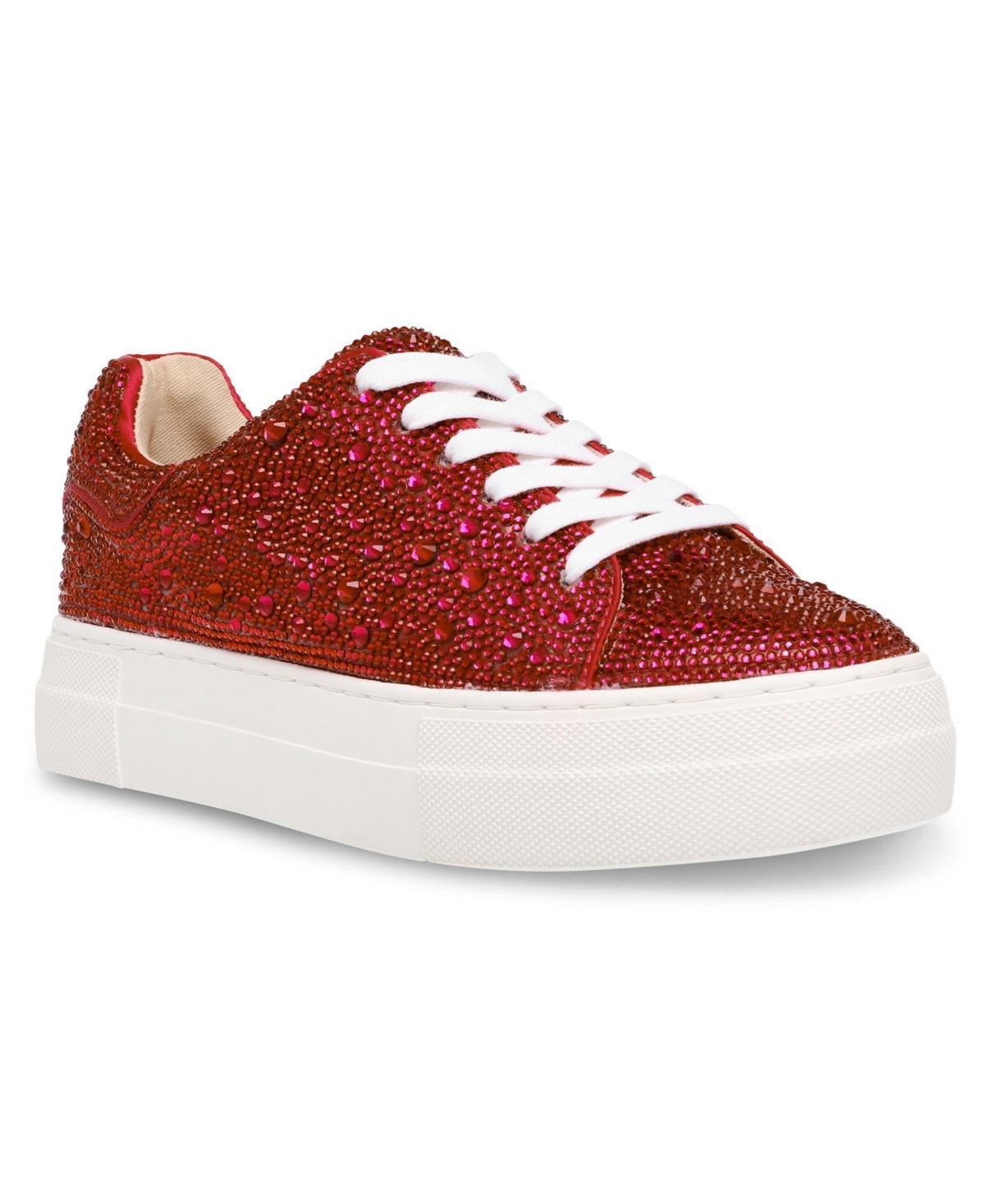 Betsey Johnson Sidny Crystal Pav Platform Sneaker Product Image