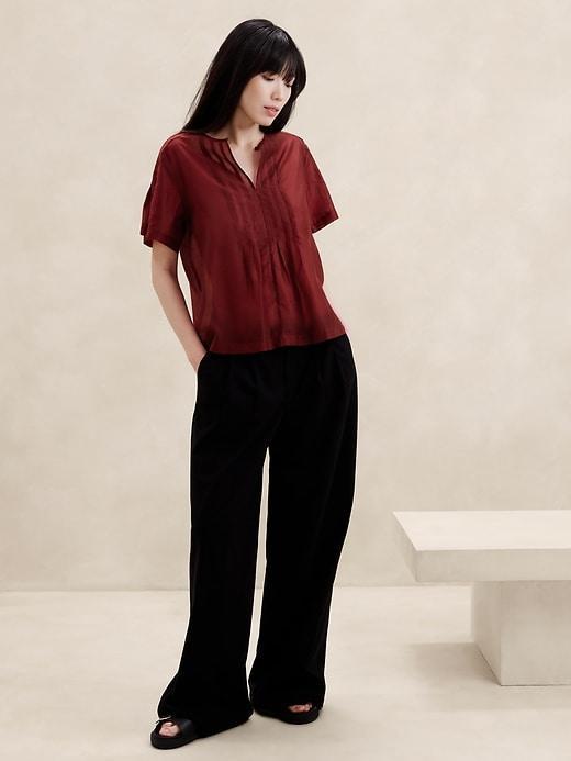 Pleated Placket Blouse Product Image