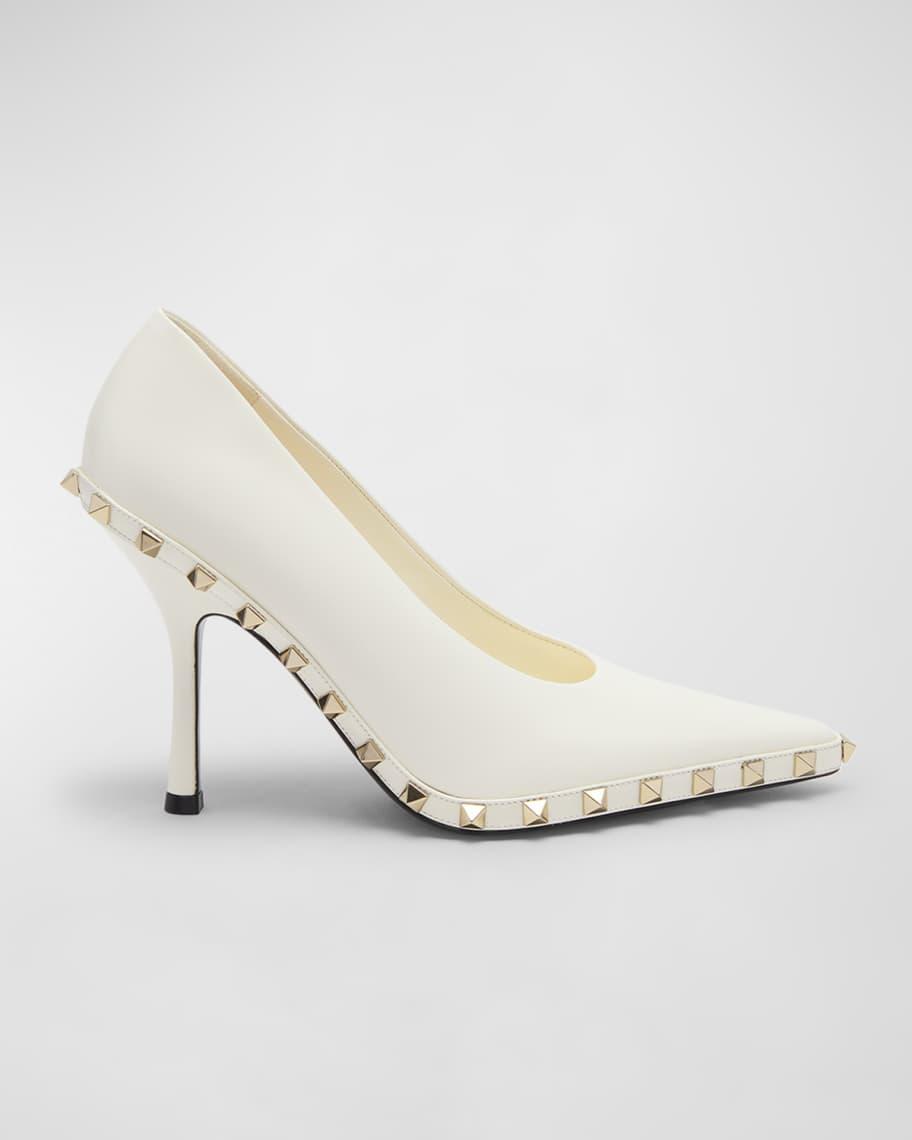 Rockstud Leather Stiletto Pumps Product Image