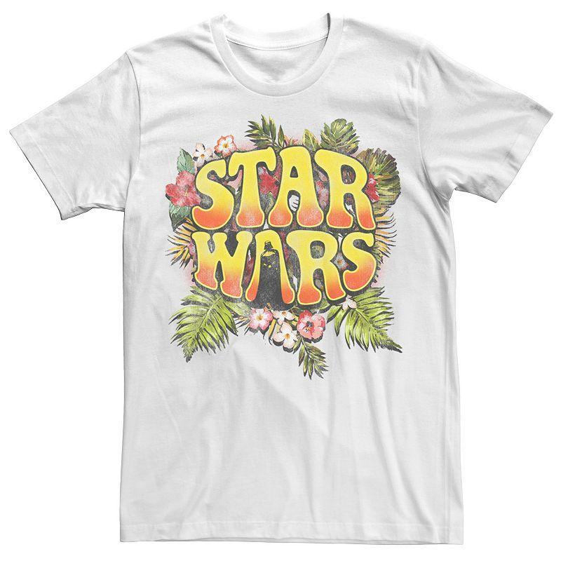 Mens Star Wars Darth Vader Floral Hippy Logo Graphic Tee Product Image