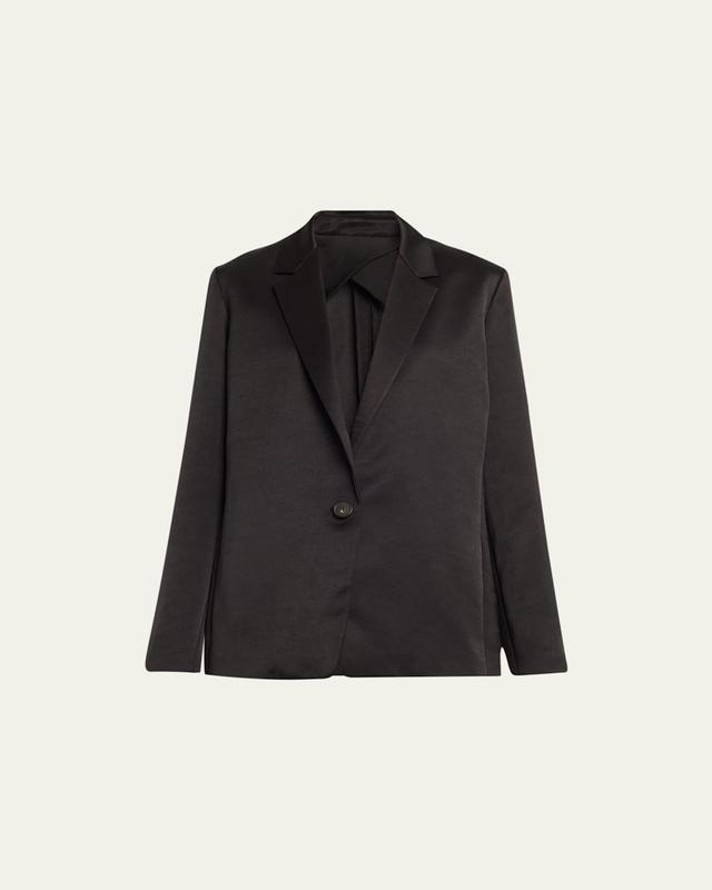 Womens Fluid Satin Blazer Product Image