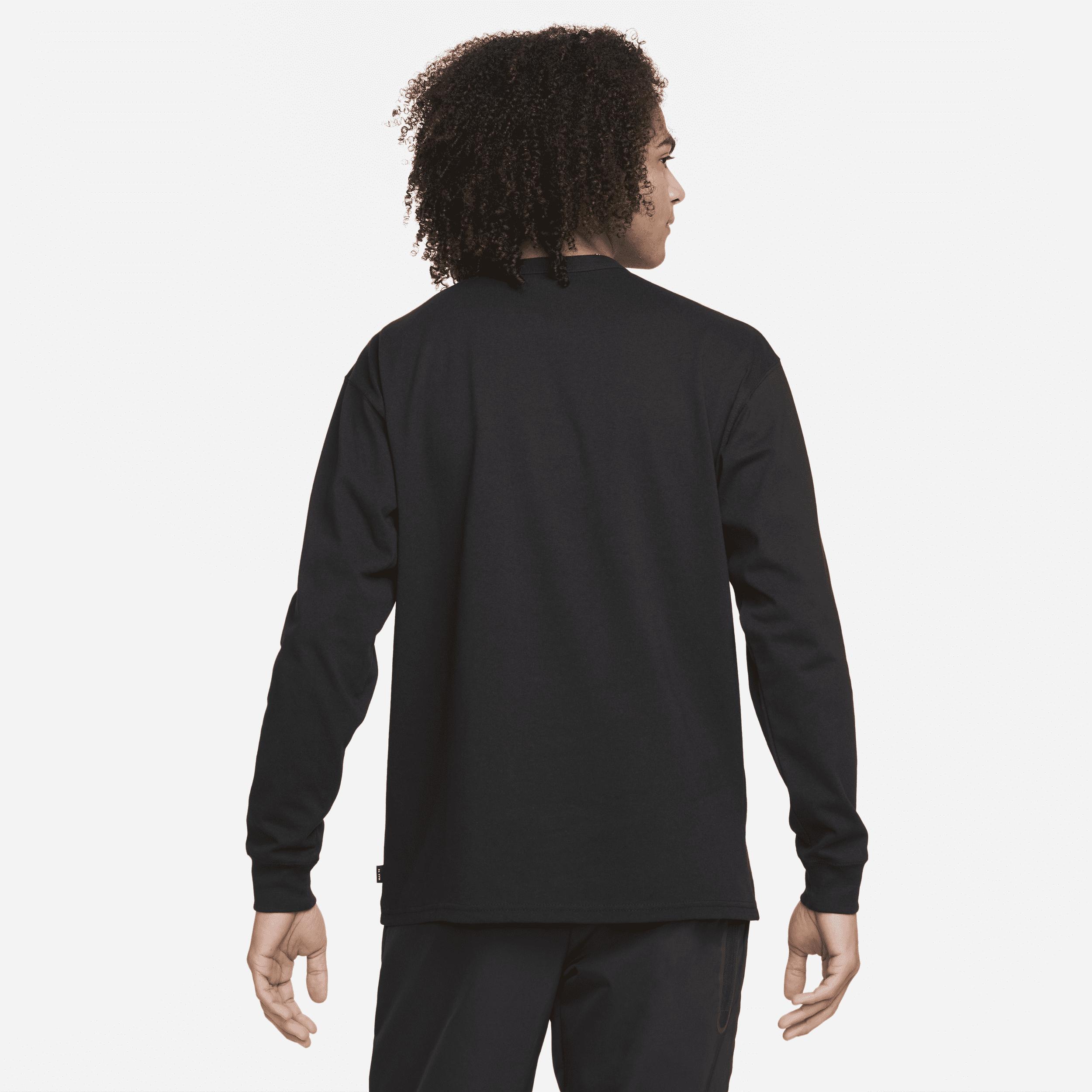 Nike Mens Nike Premium Essentials Long-Sleeve SUST T-Shirt - Mens Black/Black Product Image