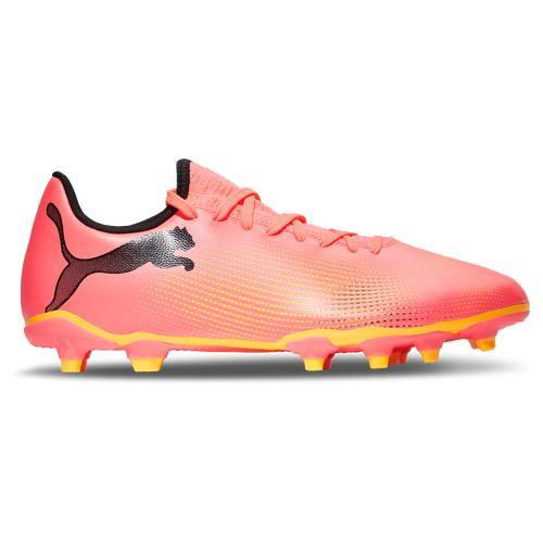 PUMA Mens Future 7 Play FG/AG - Soccer Shoes Red/Black/Orange Product Image