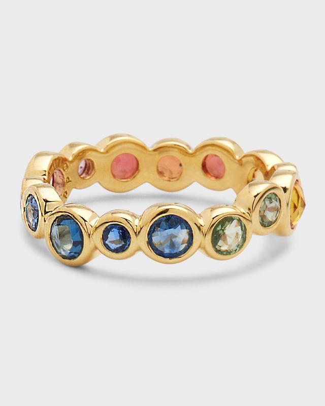 18K Stardust Superstar Eternity Ring in Rainbow Sapphires Product Image