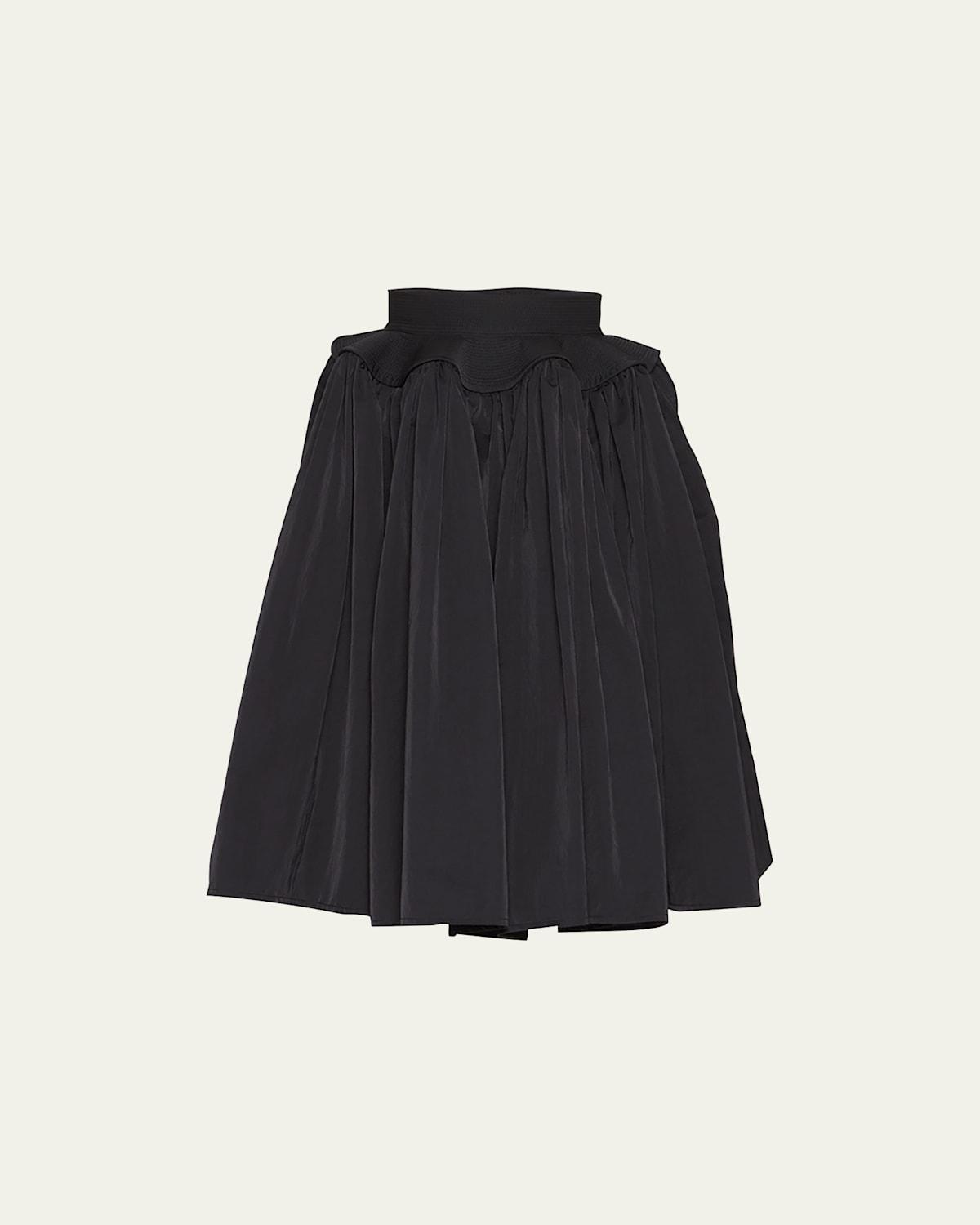 Bottega Veneta Peplum Gathered Nylon Skirt Product Image