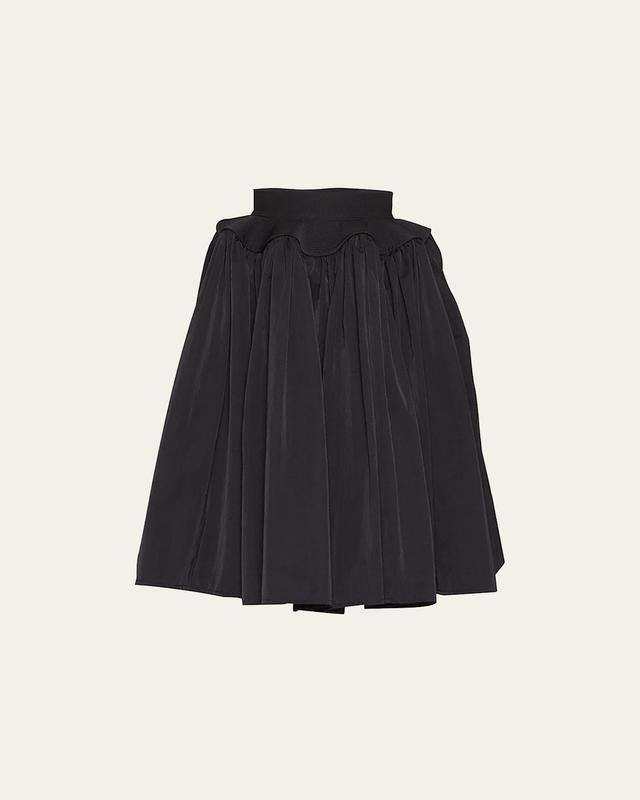 Womens Pleated Flared Midi-Skirt Product Image