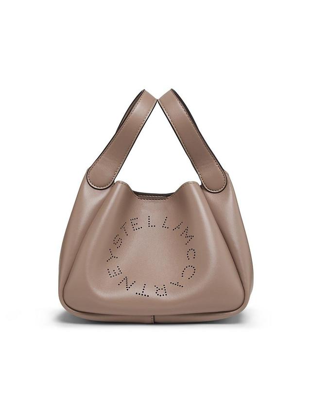 Womens Faux Leather Logo Shoulder Bag Product Image