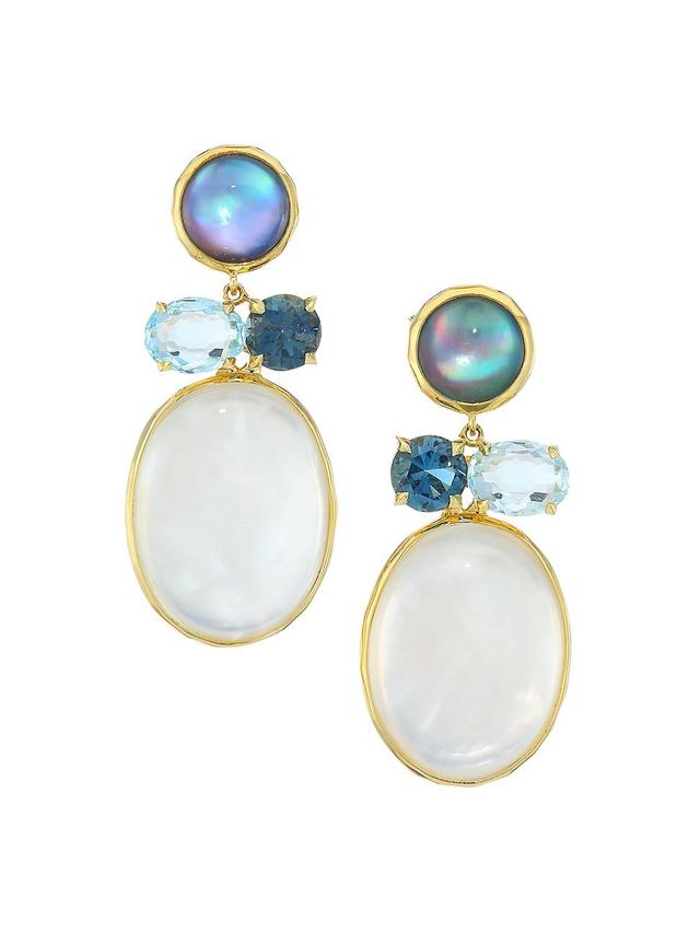 Womens Rock Candy 18K Yellow Gold & Multi-Stone Drop Earrings Product Image