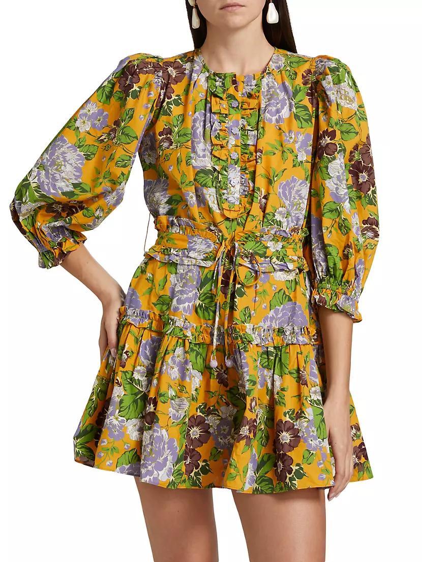 Capri Floral Cotton Minidress Product Image